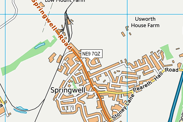 NE9 7QZ map - OS VectorMap District (Ordnance Survey) NE9 7QZ map - OS VectorMap District (Ordnance Survey)