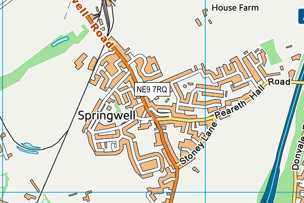 NE9 7RQ map - OS VectorMap District (Ordnance Survey) NE9 7RQ map - OS VectorMap District (Ordnance Survey)