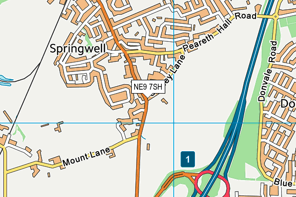 NE9 7SH map - OS VectorMap District (Ordnance Survey) NE9 7SH map - OS VectorMap District (Ordnance Survey)