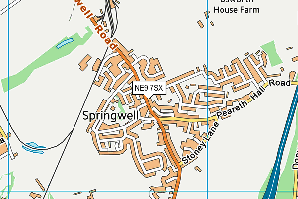 NE9 7SX map - OS VectorMap District (Ordnance Survey) NE9 7SX map - OS VectorMap District (Ordnance Survey)