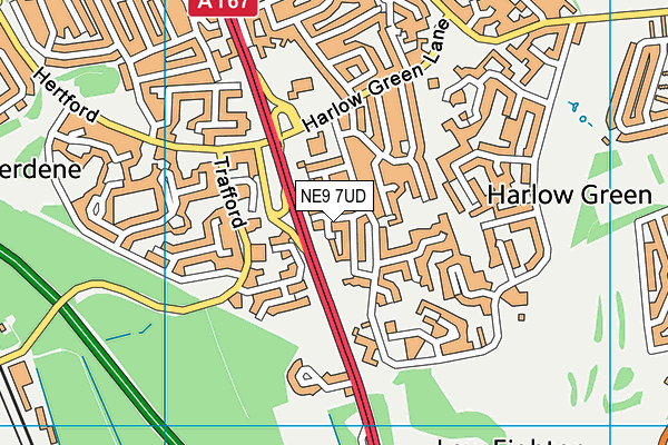 NE9 7UD map - OS VectorMap District (Ordnance Survey) NE9 7UD map - OS VectorMap District (Ordnance Survey)
