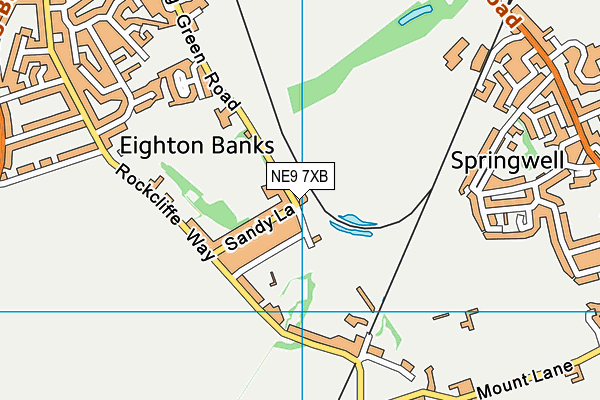 NE9 7XB map - OS VectorMap District (Ordnance Survey) NE9 7XB map - OS VectorMap District (Ordnance Survey)