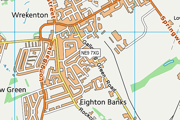 NE9 7XG map - OS VectorMap District (Ordnance Survey) NE9 7XG map - OS VectorMap District (Ordnance Survey)