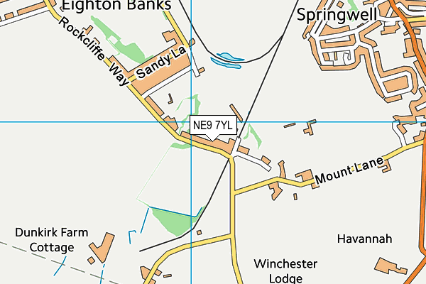 NE9 7YL map - OS VectorMap District (Ordnance Survey) NE9 7YL map - OS VectorMap District (Ordnance Survey)