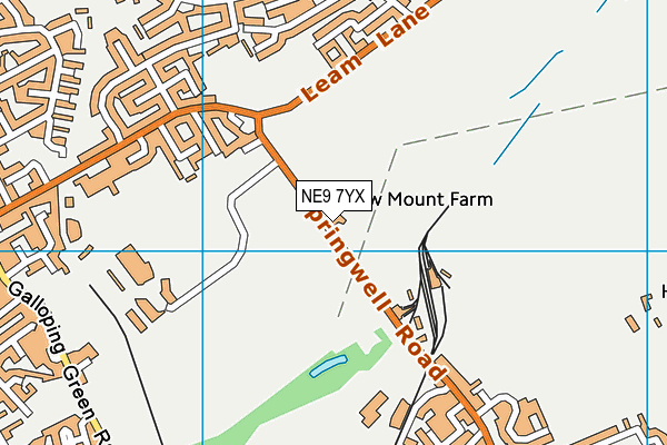 NE9 7YX map - OS VectorMap District (Ordnance Survey) NE9 7YX map - OS VectorMap District (Ordnance Survey)