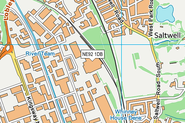NE92 1DB map - OS VectorMap District (Ordnance Survey) NE92 1DB map - OS VectorMap District (Ordnance Survey)