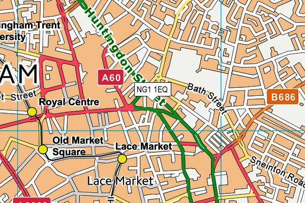 NG1 1EQ map - OS VectorMap District (Ordnance Survey) NG1 1EQ map - OS VectorMap District (Ordnance Survey)