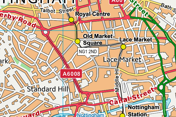 NG1 2ND map - OS VectorMap District (Ordnance Survey) NG1 2ND map - OS VectorMap District (Ordnance Survey)