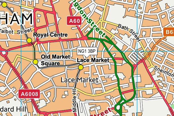NG1 3BP map - OS VectorMap District (Ordnance Survey) NG1 3BP map - OS VectorMap District (Ordnance Survey)