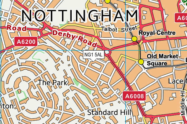 NG1 5AL map - OS VectorMap District (Ordnance Survey)