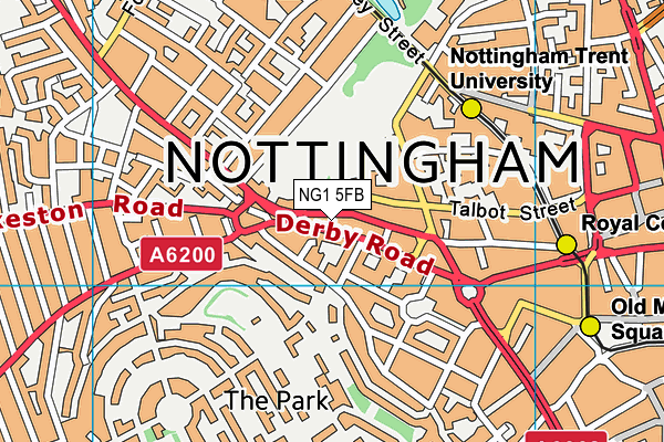 NG1 5FB map - OS VectorMap District (Ordnance Survey) NG1 5FB map - OS VectorMap District (Ordnance Survey)