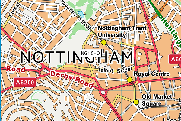 NG1 5HQ map - OS VectorMap District (Ordnance Survey) NG1 5HQ map - OS VectorMap District (Ordnance Survey)