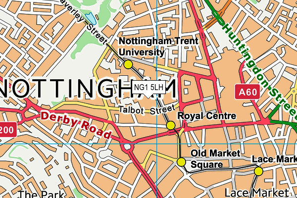 NG1 5LH map - OS VectorMap District (Ordnance Survey) NG1 5LH map - OS VectorMap District (Ordnance Survey)