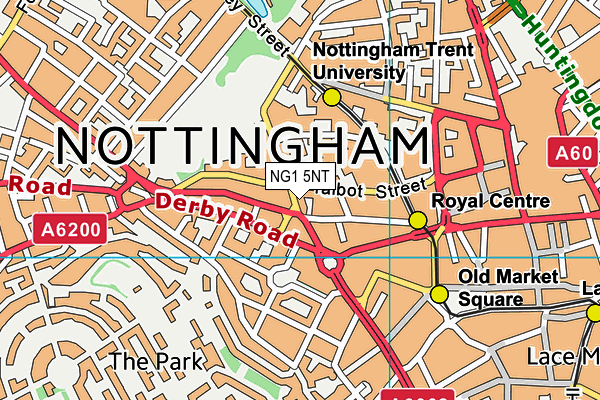 NG1 5NT map - OS VectorMap District (Ordnance Survey) NG1 5NT map - OS VectorMap District (Ordnance Survey)