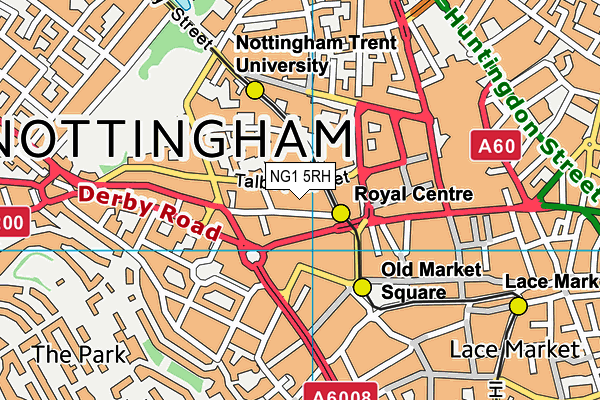 NG1 5RH map - OS VectorMap District (Ordnance Survey)