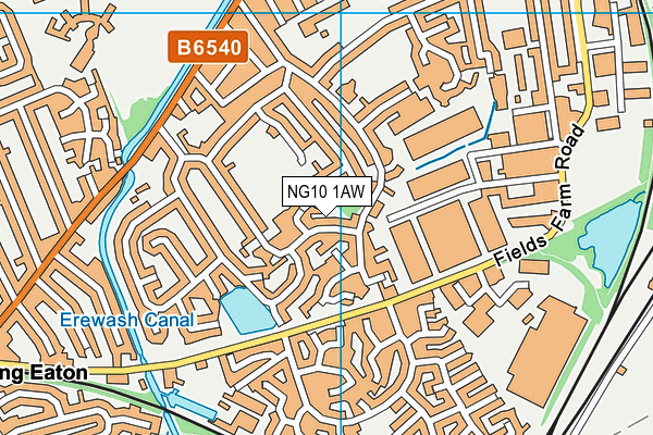 NG10 1AW map - OS VectorMap District (Ordnance Survey) NG10 1AW map - OS VectorMap District (Ordnance Survey)