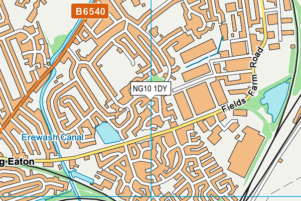 NG10 1DY map - OS VectorMap District (Ordnance Survey) NG10 1DY map - OS VectorMap District (Ordnance Survey)