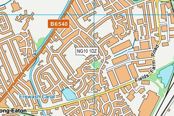 NG10 1DZ map - OS VectorMap District (Ordnance Survey) NG10 1DZ map - OS VectorMap District (Ordnance Survey)