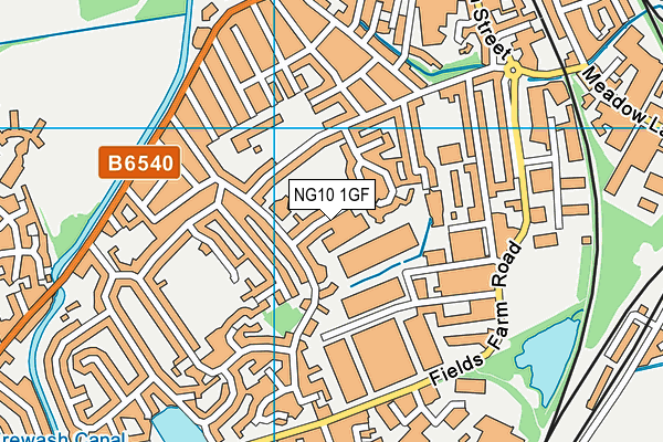 NG10 1GF map - OS VectorMap District (Ordnance Survey) NG10 1GF map - OS VectorMap District (Ordnance Survey)