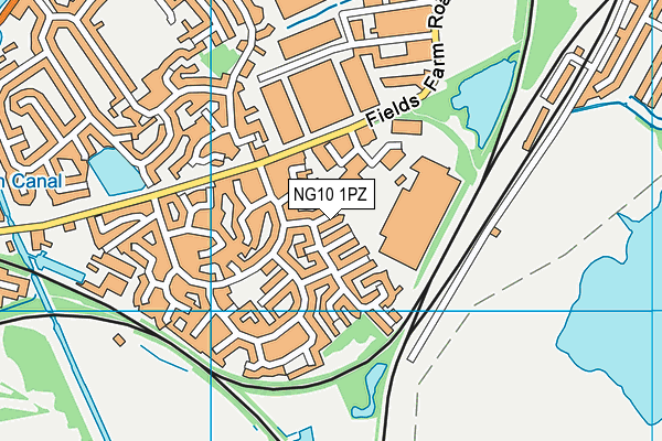 NG10 1PZ map - OS VectorMap District (Ordnance Survey) NG10 1PZ map - OS VectorMap District (Ordnance Survey)