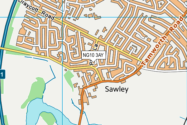 NG10 3AY map - OS VectorMap District (Ordnance Survey) NG10 3AY map - OS VectorMap District (Ordnance Survey)