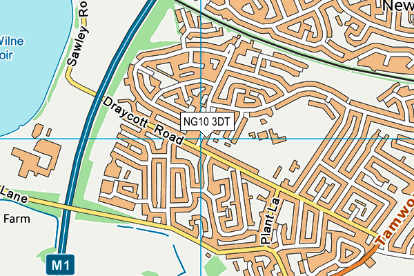 NG10 3DT map - OS VectorMap District (Ordnance Survey) NG10 3DT map - OS VectorMap District (Ordnance Survey)