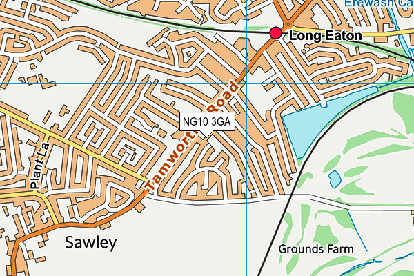 NG10 3GA map - OS VectorMap District (Ordnance Survey) NG10 3GA map - OS VectorMap District (Ordnance Survey)