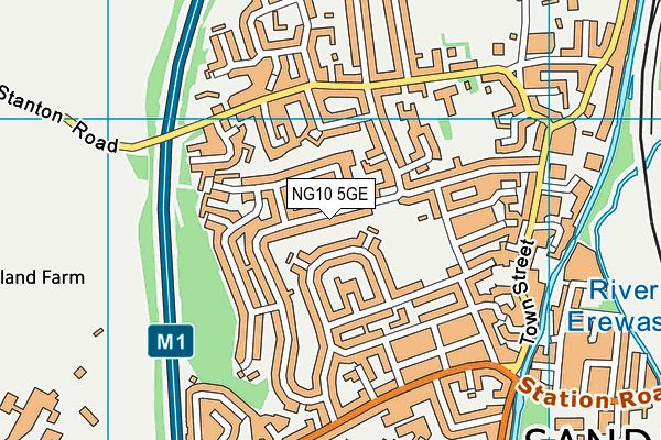 NG10 5GE map - OS VectorMap District (Ordnance Survey) NG10 5GE map - OS VectorMap District (Ordnance Survey)