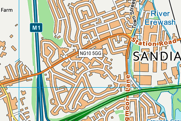 NG10 5GG map - OS VectorMap District (Ordnance Survey) NG10 5GG map - OS VectorMap District (Ordnance Survey)