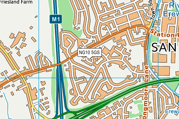 NG10 5GS map - OS VectorMap District (Ordnance Survey) NG10 5GS map - OS VectorMap District (Ordnance Survey)