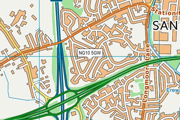 NG10 5GW map - OS VectorMap District (Ordnance Survey) NG10 5GW map - OS VectorMap District (Ordnance Survey)