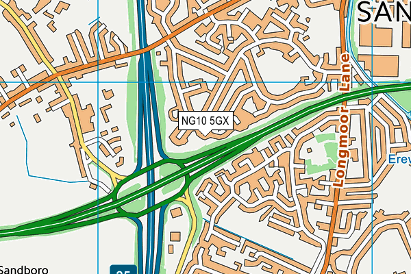 NG10 5GX map - OS VectorMap District (Ordnance Survey) NG10 5GX map - OS VectorMap District (Ordnance Survey)