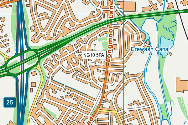 NG10 5PA map - OS VectorMap District (Ordnance Survey) NG10 5PA map - OS VectorMap District (Ordnance Survey)