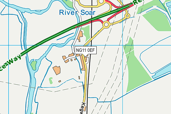 NG11 0EF map - OS VectorMap District (Ordnance Survey)