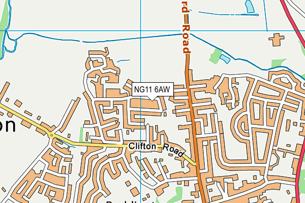 NG11 6AW map - OS VectorMap District (Ordnance Survey) NG11 6AW map - OS VectorMap District (Ordnance Survey)