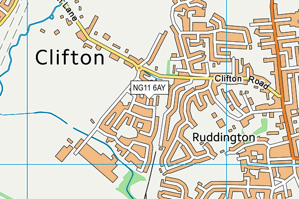 NG11 6AY map - OS VectorMap District (Ordnance Survey) NG11 6AY map - OS VectorMap District (Ordnance Survey)