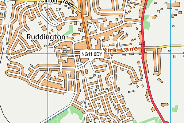 NG11 6DY map - OS VectorMap District (Ordnance Survey) NG11 6DY map - OS VectorMap District (Ordnance Survey)
