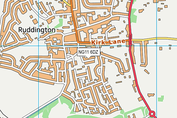 NG11 6DZ map - OS VectorMap District (Ordnance Survey) NG11 6DZ map - OS VectorMap District (Ordnance Survey)