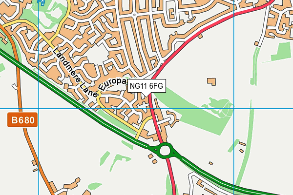 NG11 6FG map - OS VectorMap District (Ordnance Survey) NG11 6FG map - OS VectorMap District (Ordnance Survey)