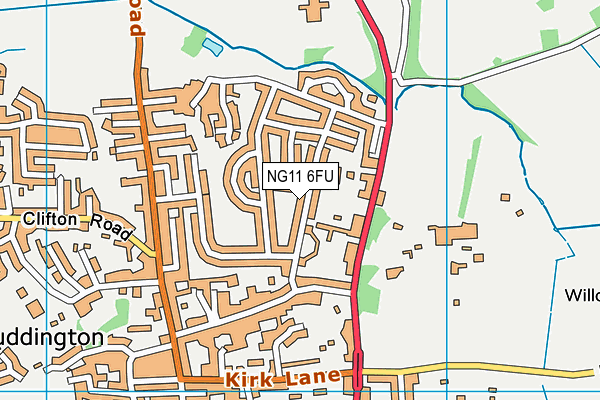 NG11 6FU map - OS VectorMap District (Ordnance Survey) NG11 6FU map - OS VectorMap District (Ordnance Survey)