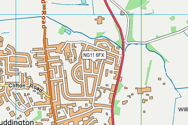NG11 6FX map - OS VectorMap District (Ordnance Survey) NG11 6FX map - OS VectorMap District (Ordnance Survey)