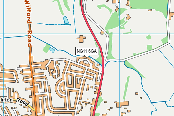 NG11 6GA map - OS VectorMap District (Ordnance Survey) NG11 6GA map - OS VectorMap District (Ordnance Survey)