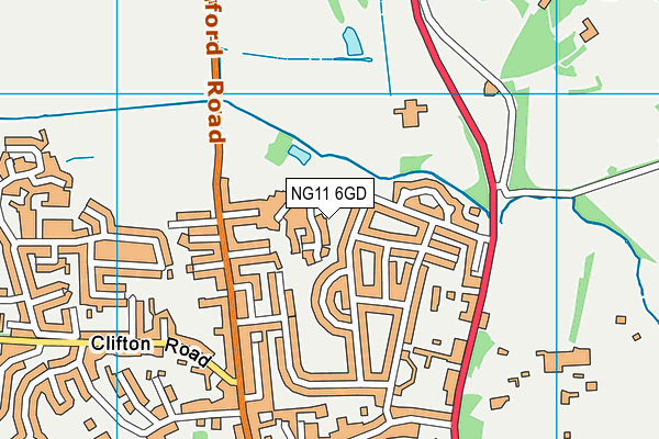 NG11 6GD map - OS VectorMap District (Ordnance Survey) NG11 6GD map - OS VectorMap District (Ordnance Survey)