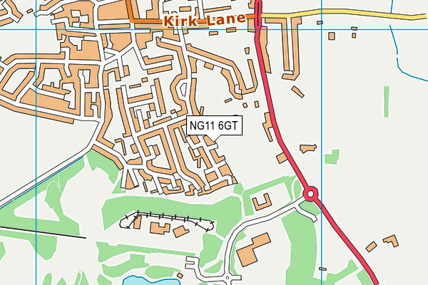 NG11 6GT map - OS VectorMap District (Ordnance Survey)