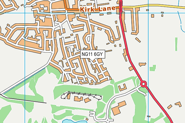 NG11 6GY map - OS VectorMap District (Ordnance Survey) NG11 6GY map - OS VectorMap District (Ordnance Survey)
