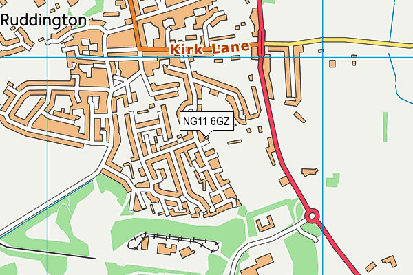 NG11 6GZ map - OS VectorMap District (Ordnance Survey) NG11 6GZ map - OS VectorMap District (Ordnance Survey)