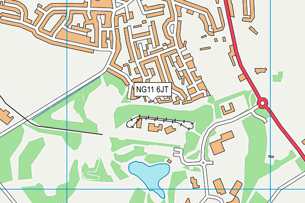 NG11 6JT map - OS VectorMap District (Ordnance Survey) NG11 6JT map - OS VectorMap District (Ordnance Survey)