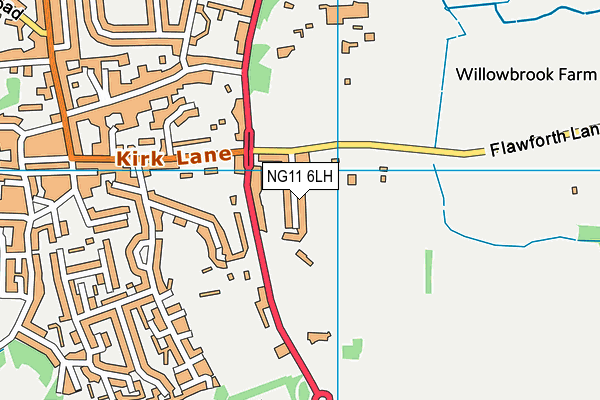 NG11 6LH map - OS VectorMap District (Ordnance Survey)