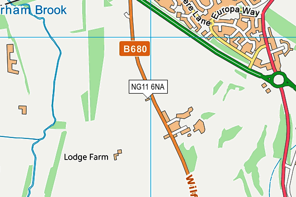 NG11 6NA map - OS VectorMap District (Ordnance Survey) NG11 6NA map - OS VectorMap District (Ordnance Survey)