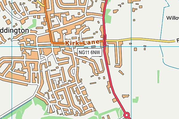 NG11 6NW map - OS VectorMap District (Ordnance Survey) NG11 6NW map - OS VectorMap District (Ordnance Survey)